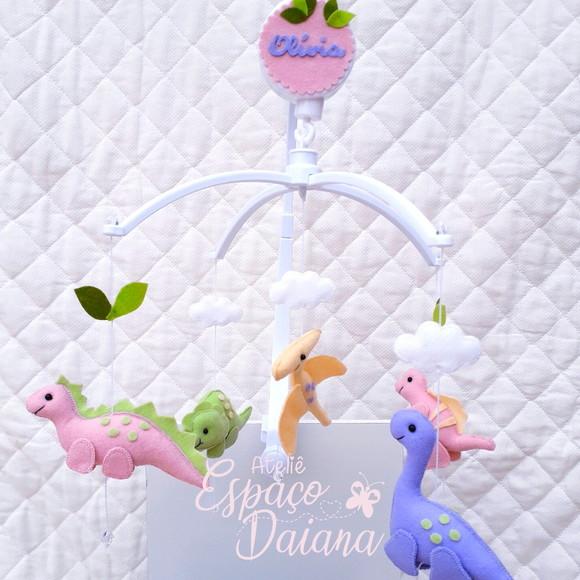 Mobile Musical para Berço tema Dinossauro/ Decoração Infantil