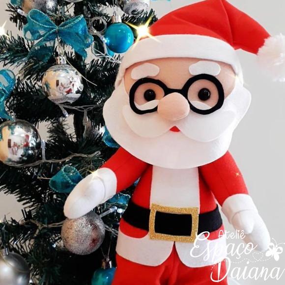 Papai Noel em Feltro - Decoração de Natal