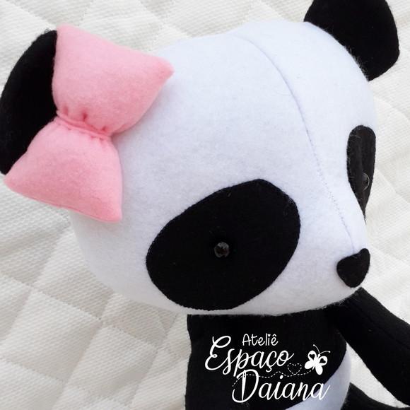 Kit 3 Ursos Panda em Feltro / Decoração Festa Infantil