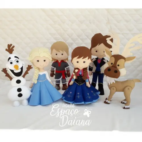 Personagens Frozen em Feltro / Decoração Festa Infantil Frozen