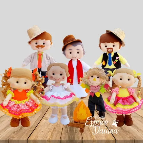 Bonecos Decoração Junina