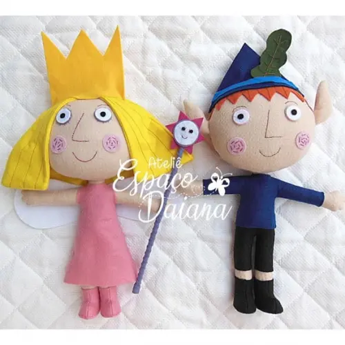 Ben e Holly em Feltro / Personagem Infantil / Boneco Personalizado