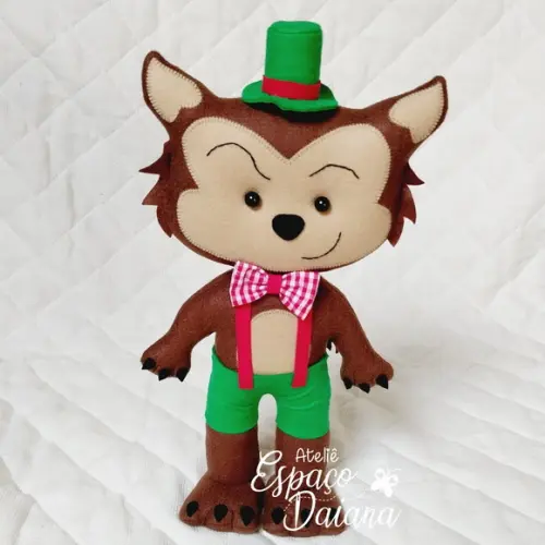 Chapeuzinho Vermelho e Lobo Mau em Feltro