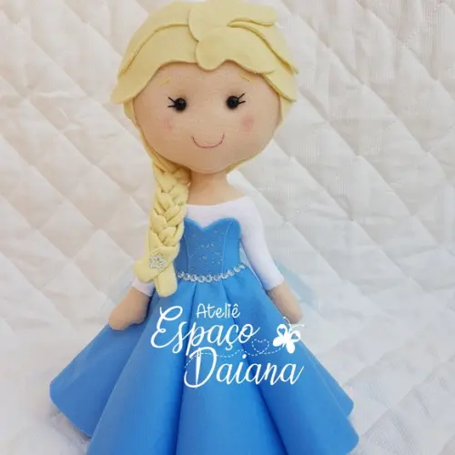 Elsa Frozen em Feltro / Decoração Festa Infantil Frozen