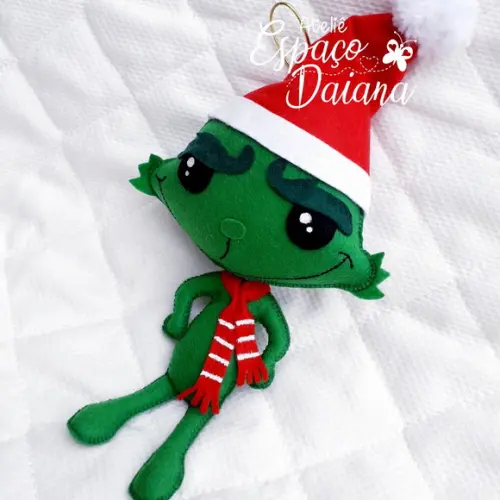 Grinch em Feltro / Enfeite de Natal / Decoração de Natal