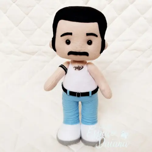 Freddie Mercury Boneco Personalizado em Feltro