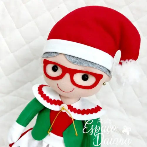 Mamãe Noel em Feltro - Decoração de Natal