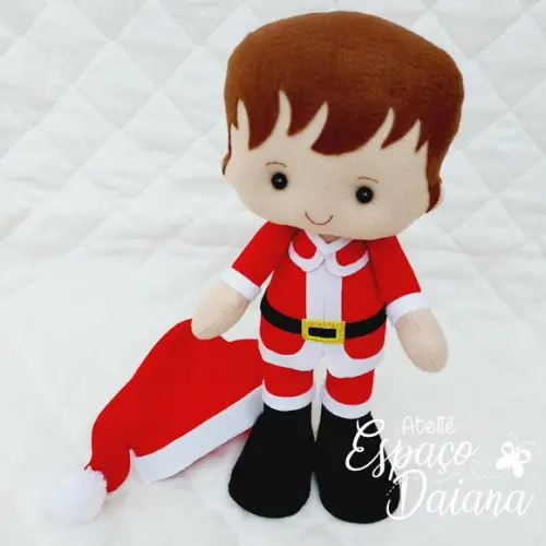 Menino Noel - Papai Noel em Feltro - Decoração de Natal