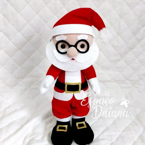 Papai Noel em Feltro - Decoração de Natal