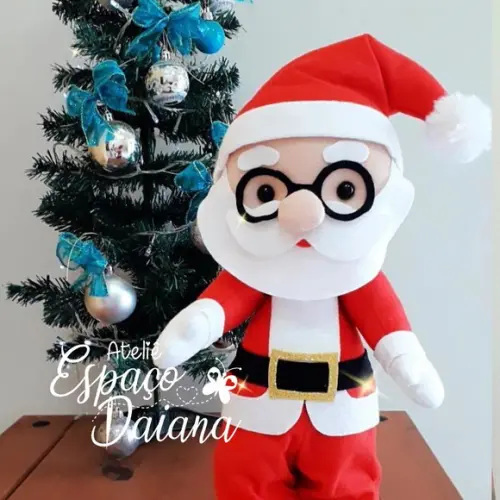 Papai Noel em Feltro - Decoração de Natal