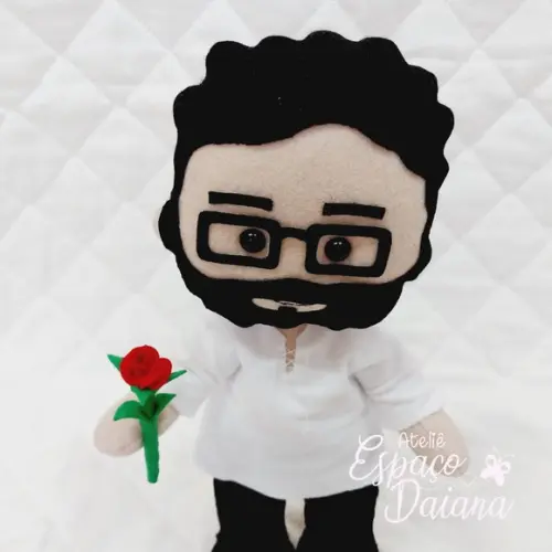 Renato Russo Boneco Personalizado em Feltro