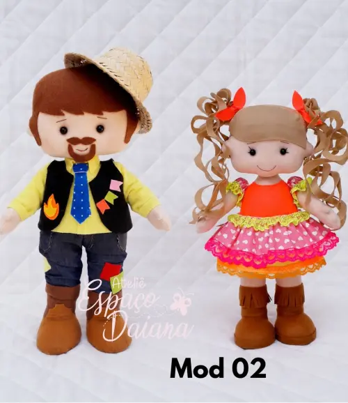 Casal Junino / Casal Caipira em Feltro