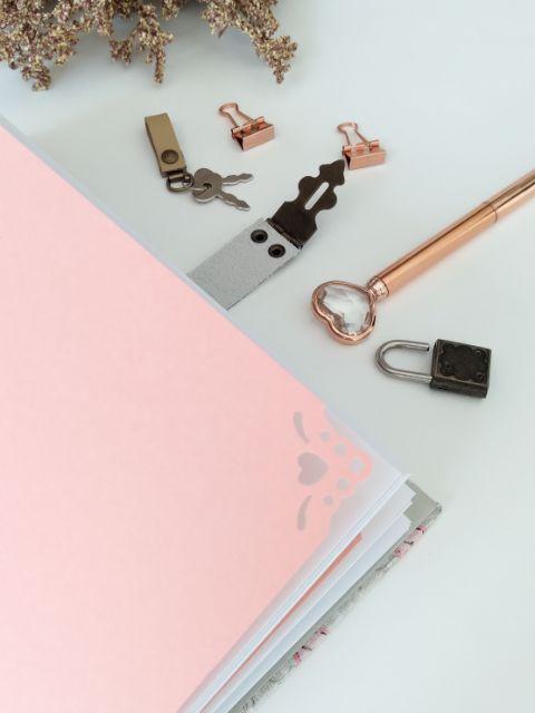 Diário com cadeado segredos