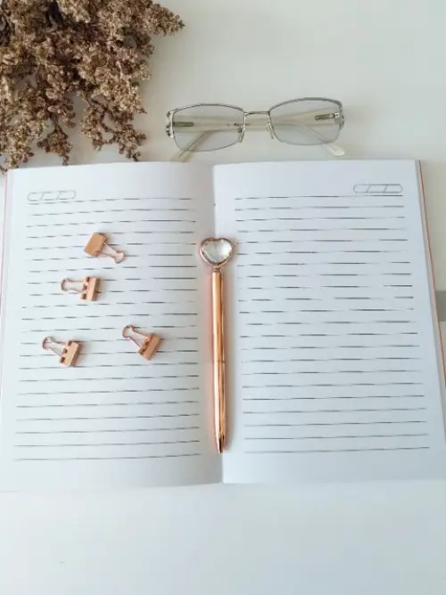 Diário com cadeado segredos