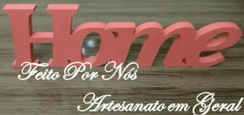 Palavra Home em MDF