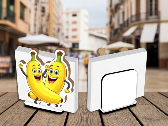 05 Porta Guardanapo Centro de Mesa Banana