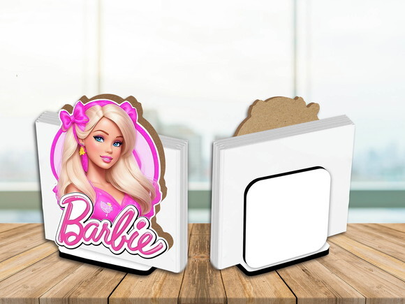 05 Porta Guardanapo Centro de Mesa Barbie