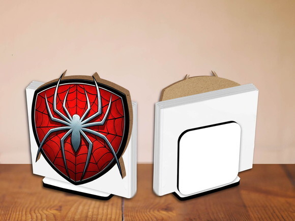 05 Porta Guardanapo Centro de Mesa Homem Aranha