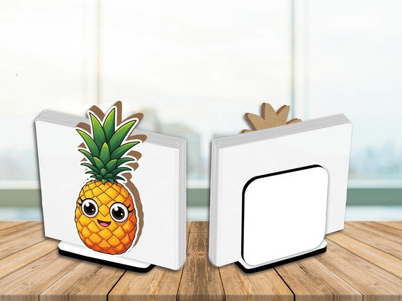 05 Porta Guardanapo Centro de Mesa Frutas Abacaxi