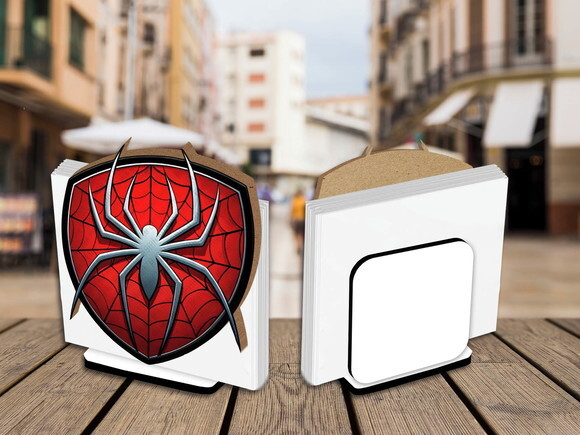05 Porta Guardanapo Centro de Mesa Homem Aranha