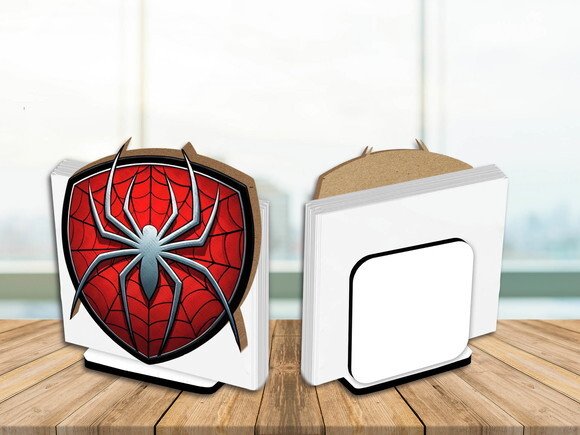 05 Porta Guardanapo Centro de Mesa Homem Aranha