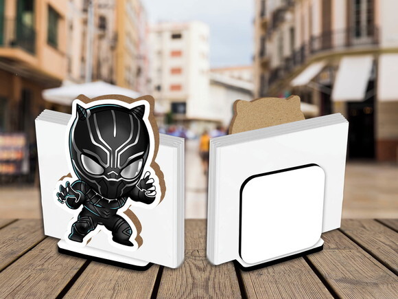 05 Porta Guardanapo Centro de Mesa Pantera Negra