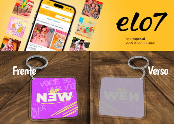 100 Chaveiros Personalizados com Sua Logo + Uber