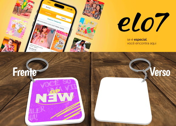 100 Chaveiros Personalizados com Sua Logo + Uber