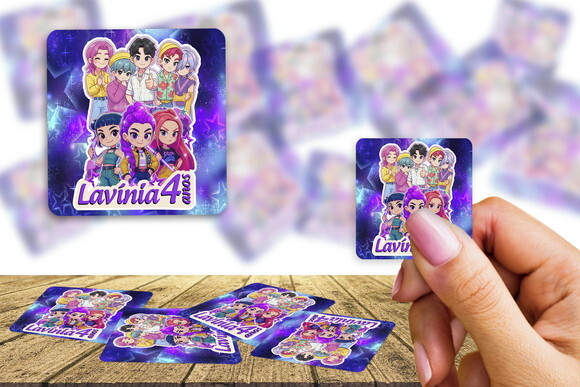 Adesivo Guerreiras K Pop 8,7 cm