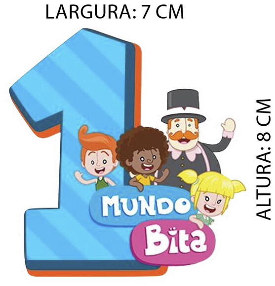 Adesivo Mundo Bita 1 Anokit 30 Unidades