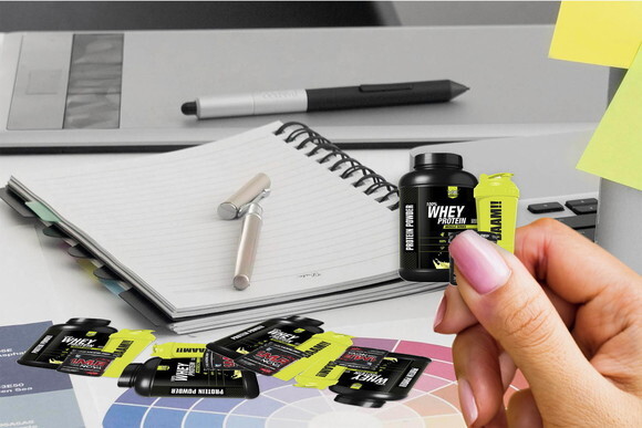 Adesivo Personalizado Academia 8 cm Kit 100 Unidades