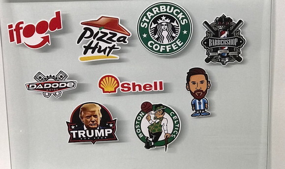 Adesivo Personalizado com a Sua Logo 10cm Kit 10 Unidades