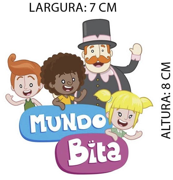 Adesivo Rótulos Mundo Bita Kit 30 Unidades