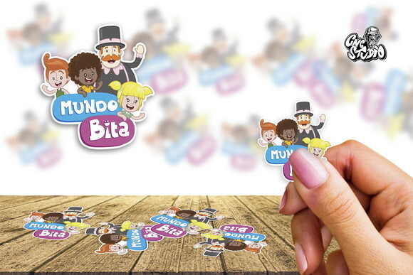 Adesivo Rótulos Mundo Bita Kit 30 Unidades