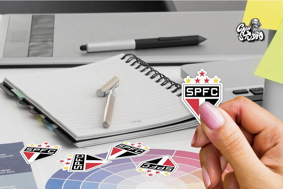 Adesivo Tricolor Spfc 10 Unidades