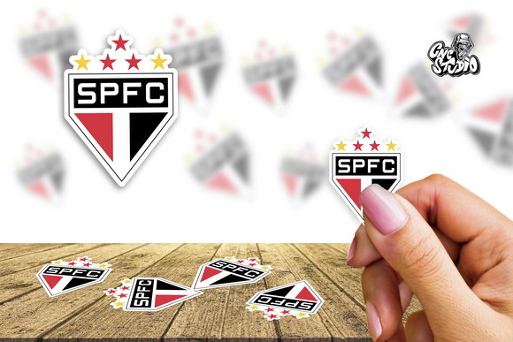 Adesivo Tricolor Spfc 10 Unidades