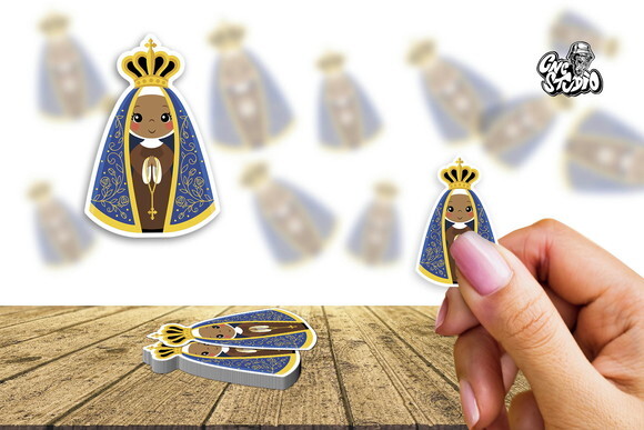 Adesivos Ns Aparecida 10 Unidades