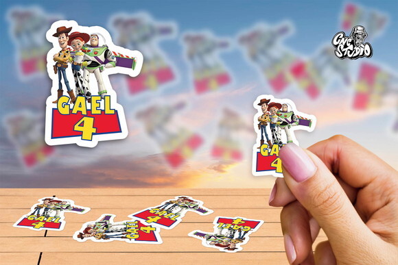 Adesivos Rótulos Personalizado Toy Story Kit 30 Unidades