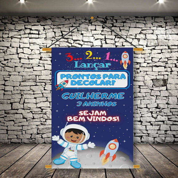 Banner Festa Infantil Astronauta