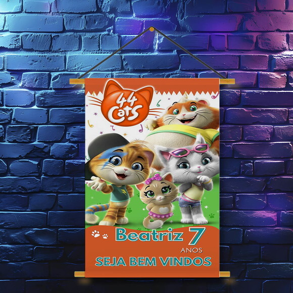 Banner Festa Infantil 44 Cats
