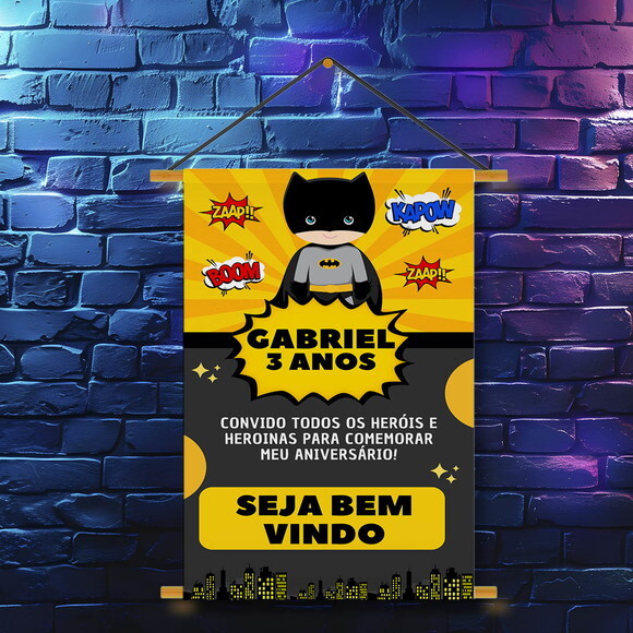 Banner Festa Infantil Batman