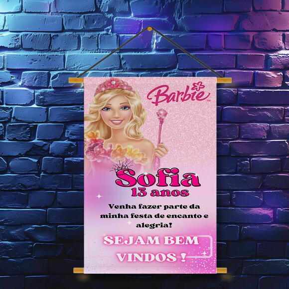 Banner Festa Infantil Barbie