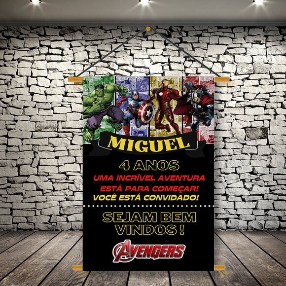 Banner Festa Infantil Avengers