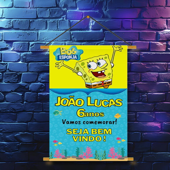 Banner Festa Infantil Bob Esponja