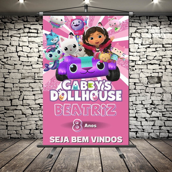 Banner Festa Infantil Casa Magica da Gabi