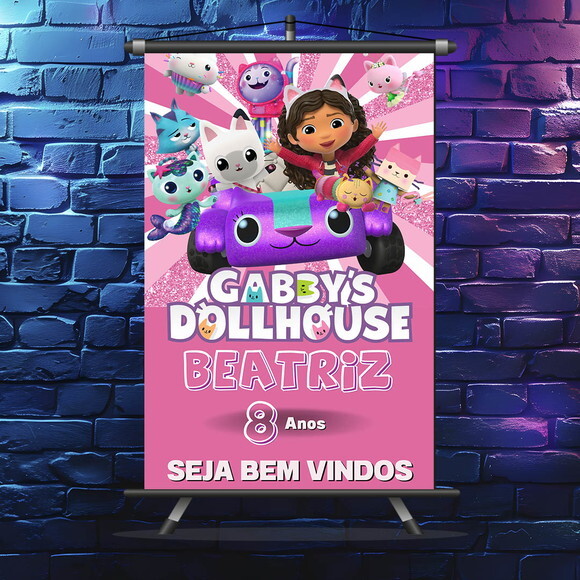 Banner Festa Infantil Casa Magica da Gabi