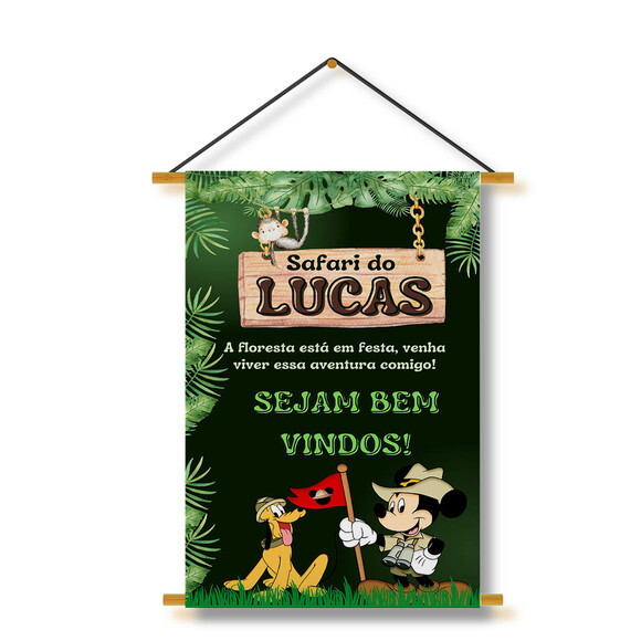 Banner Festa Infantil Mickey Safari