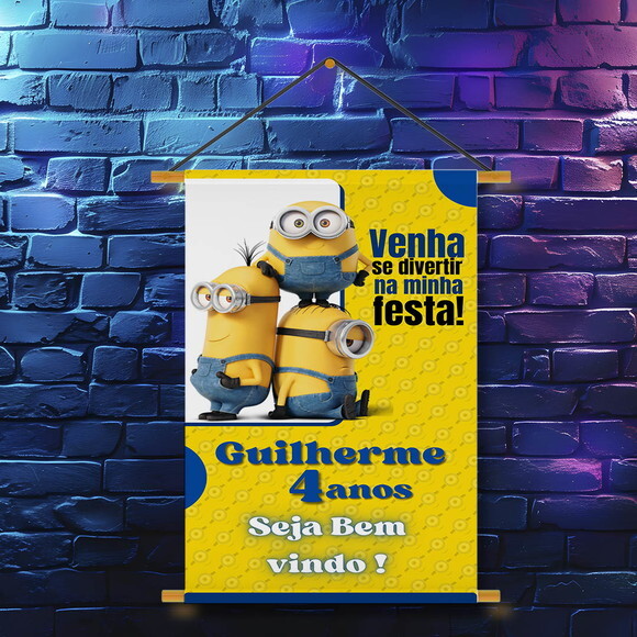 Banner Festa Infantil Minions