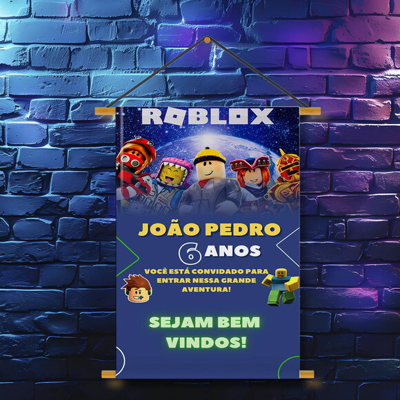 Banner Festa Infantil Roblox