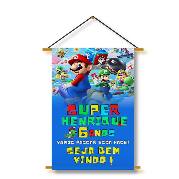 Banner Festa Infantil Super Mario Bros